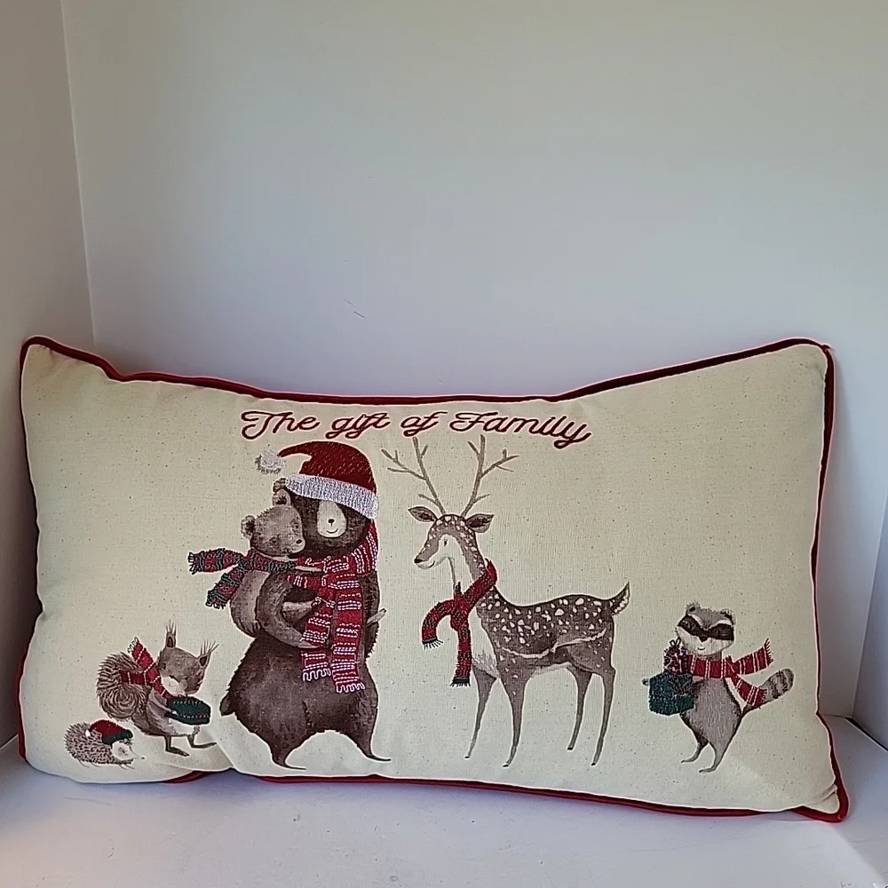 Rachel Ashwell  The Prairie Woodland Creatures Christmas Pillow